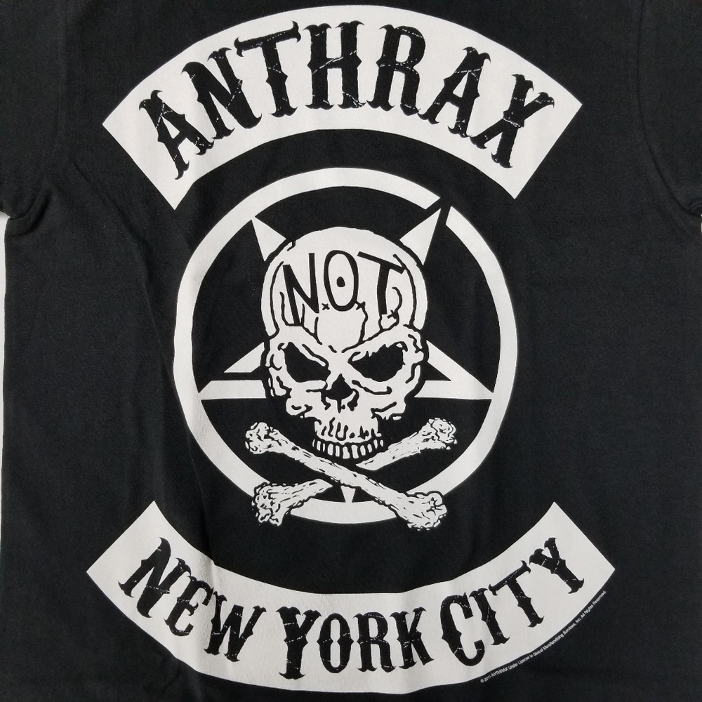 Anthrax Biker Skull New York City Licensed Metal
